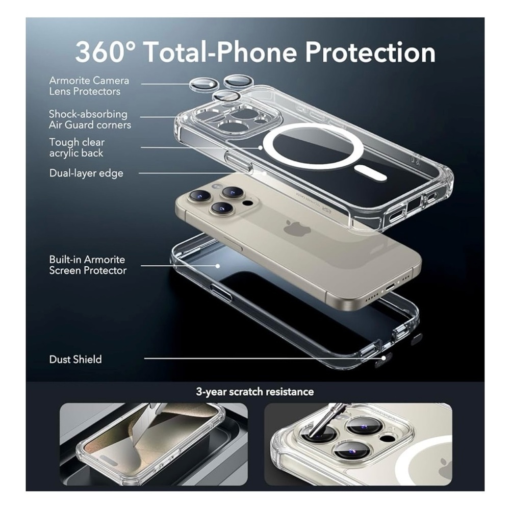 iPhone 15 Pro Max ESR Case MagSafe compatible - clear - Picture 3 of 7